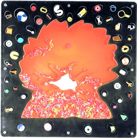 NUCARA RENZO Crema 1955 Stratofilm Antivulcano 2011 tecnica mista resina,...