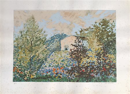 CASCELLA MICHELE Ortona a Mare 1892 - Milano 1989 Senza titolo serigrafia su...