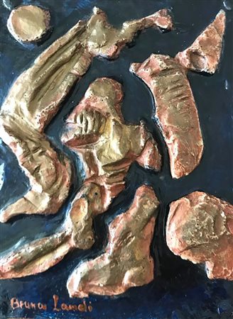 LANDI BRUNO Roma 1941 Frammenti di storia 2004 Ceramica smaltata 20x15 Firma...