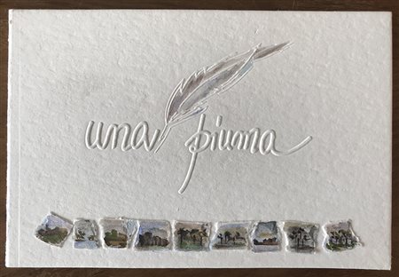 MANICARDI SIMONETTA Mantova 1960 Una Piuma 2018 litografia e collages su...