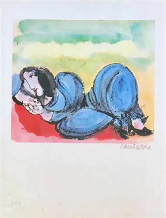 CANTATORE DOMENICO Ruvo di Puglia 1906 - Parigi 1998 Senza titolo litografia...