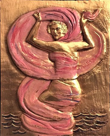 FIUME SALVATORE Comiso 1915 - Milano 1997 Odalisca bassorilievo su lastra...