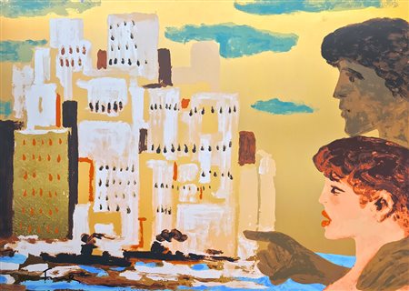 FIUME SALVATORE Comiso 1915 - Milano 1997 Senza titolo serigrafia su lamina...