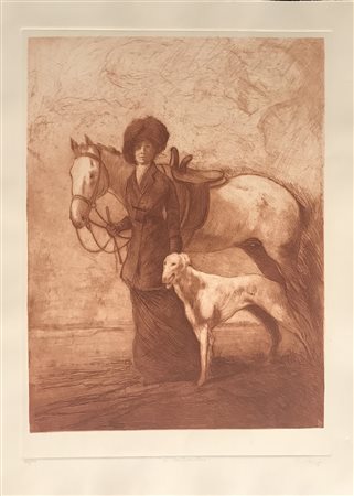 STANGA VINCENZO (postumo) Milano 1874 - Milano 1922 L'aristocratica incisione...