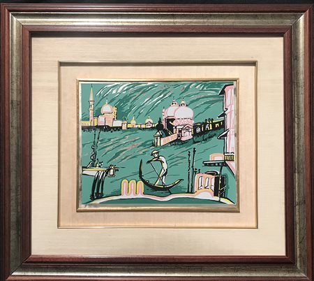 BRINDISI REMO Roma 1918 - Lido di Spina 1996 Venezia serigrafia su lastra...