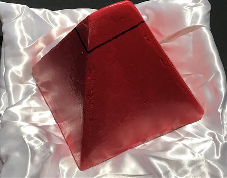 CAMINITI ALEX Messina 1977 Reverse Pyramid Red 2014 scultura in cemento...