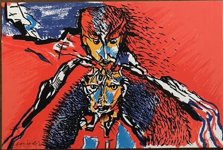 BRINDISI REMO Roma 1918 - Lido di Spina 1996 Personaggi serigrafia su...