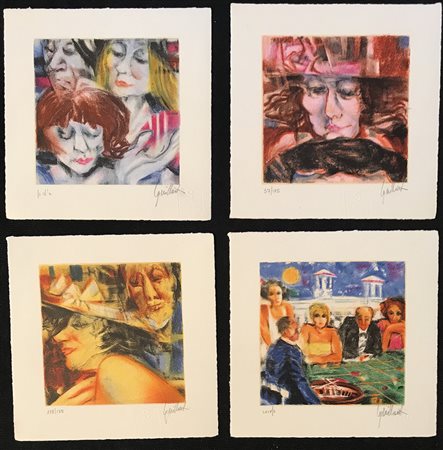 SQUILLANTINI REMO Stia 1920 - Firenze 1996 Lotto di 4 opere grafiche...