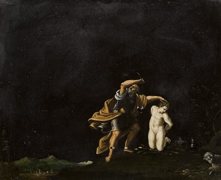 SCUOLA VERONESE DELLA META’ DEL XVII SECOLO IL SACRIFICIO DI ISACCO olio su...