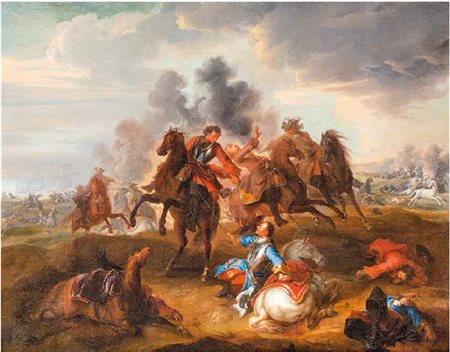 FRANCESCO CASANOVA Londra 1727 – Modling 1803 BATTAGLIA olio su tela, cm...