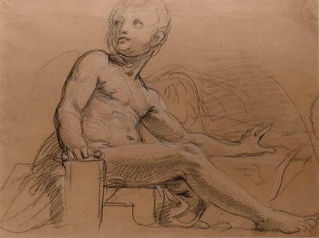 ANDREA APPIANI Milano 1754 – 1817 STUDIO PER UN ANGELO matita su carta, cm...