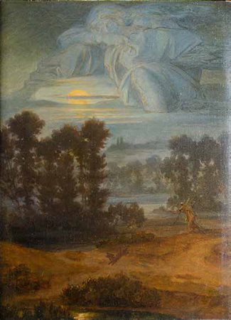 MORITZ LUDWIG VON SCHWIND Vienna 1804 – Monaco 1871 LA SERA olio su tela, cm...