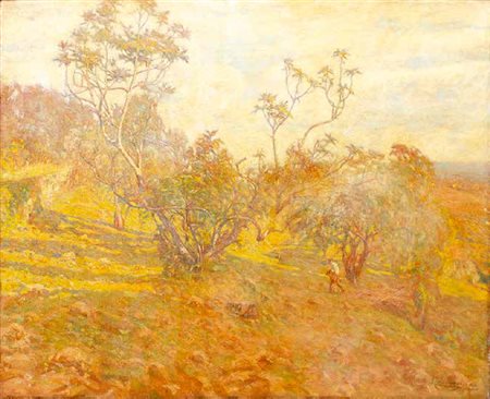 LUDOVICO TOMMASI Livorno 1866 – Firenze 1941 PAESAGGIO, 1904 olio su tela, cm...