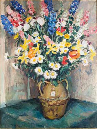 GIOVANNI BARTOLENA Livorno 1866 – 1942 NATURA MORTA olio su cartone, cm...