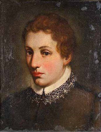 SCUOLA LOMBARDA XIX/XX SECOLO RITRATTO DI TERESA SPREAFICO olio su...