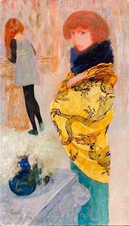 UMBERTO BOTTAZZI Roma 1865 – 1932 FIGURE DI DONNE, 1915/1920 tecnica mista su...