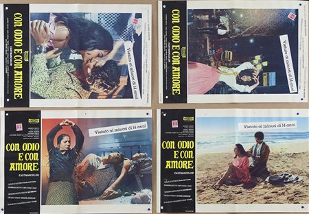 CON ODIO E CON AMORE (1963) + GUAGLIONE (1957) Lotto unico di n. 8 fotobuste,...
