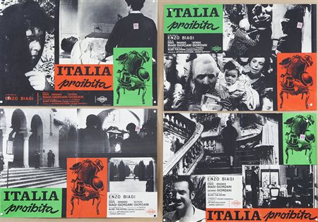 ITALIA PROIBITA (1963) Lotto unico di n. 8 fotobuste, cm 50X70, ideato e...