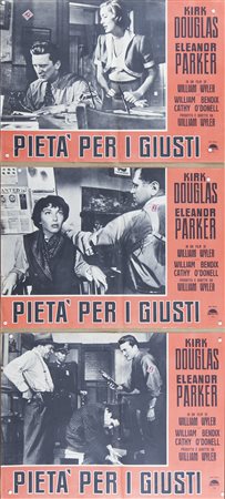 PIETÀ PER I GIUSTI (1952) Lotto unico di n. 7 fotobuste, cm 50X70, con la...
