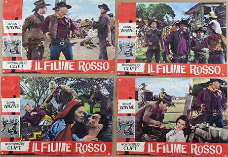 IL FIUME ROSSO (1948) Lotto unico di n. 4 fotobuste, cm 50X70, film con John...