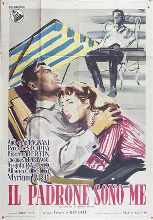 IL PADRONE SONO ME (1955) Manifesto, cm 140x100 film con Polo Stoppa firmato...