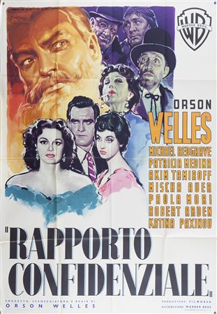 RAPPORTO CONFIDENZIALE (1955) Manifesto, cm 140x100 film di Orson Welles...