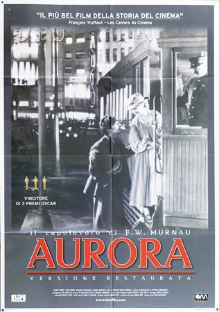 AURORA (1927) Manifesto, cm 140x100 film di F.W. Murnau firmato al centro...