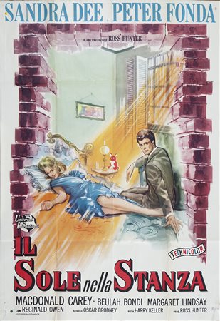 IL SOLE NELLA STANZA (1963) Manifesto, cm 140x100 film con Sandra Dee e Peter...