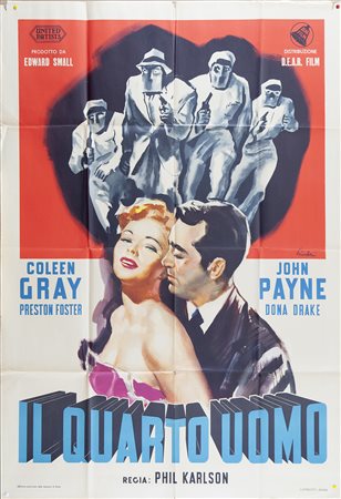 IL QUARTO UOMO (1983) Manifesto, cm 140x100 film con John Payne e Coleen Gray...