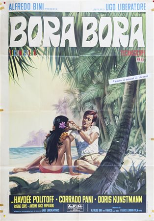 BORA BORA (1968) Manifesto, cm 140x100 film con Corrado Pani firmato in alto...
