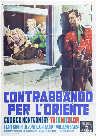 CONTRABBANDO PER L'ORIENTE (1955) Manifesto, cm 140x100 film con George...