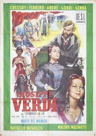 GIUSEPPE VERDI (1961) Manifesto, cm 140x100 Firmato Condizioni: BUONO