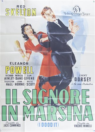 IL SIGNORE IN MARSINA (1949) Manifesto, cm 160x110 firmato Condizioni:...