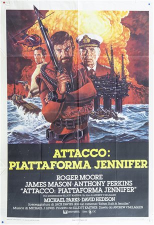 ATTACCO: PIATTAFORMA JENNIFER (1980) Manifesto, cm 140x100 film con Roger...