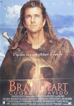 BRAVEHEART (1995) Manifesto, cm 140x100 film con Mel Gibson Condizioni: OTTIMO