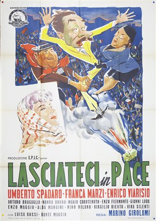 LASCIATECI IN PACE (1953) Manifesto, cm 140x100 film con Umberto Spadaro e...