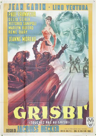 GRISBI' (1954) Manifesto, cm 140x100 film con Lino Ventura Condizioni: BUONO