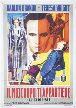 IL MIO CORPO TI APPARTIENE (1950) Manifesto, cm 140x100 film con Marlon...