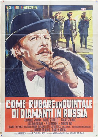 COME RUBARE UN QUINTALE DI DIAMANTI IN RUSSIA (1967) Manifesto, cm 140x100...
