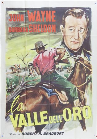 LA VALLE DELL'ORO (1934) Manifesto, cm 140x100 film con John Wayne firmato...