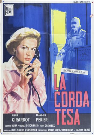 LA CORDA TESA (1961) Manifesto, cm 140x100 presenza di marca da bollo...