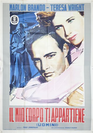 IL MIO CORPO TI APPARTIENE (1950) Manifesto, cm 200x140 film con Marlon...