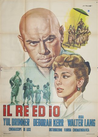 IL RE ED IO (1956) Manifesto, cm 200x140 film con Deborah Kerr firmato...