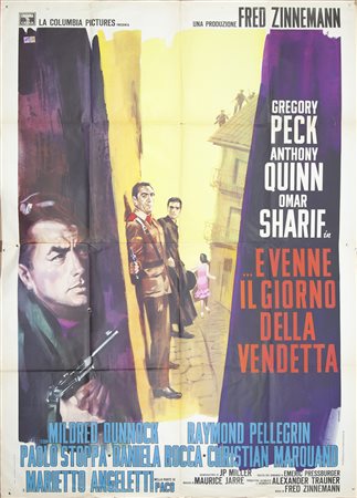 ...E VENNE IL GIORNO DELLA VENDETTA (1964) Manifesto, cm 200x140 film con...