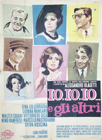 IO, IO, IO…E GLI ALTRI (1966) Manifesto, cm 200x140 film con Gina...