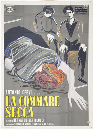 LA COMMARE SECCA (1962) Manifesto, cm 200x140 film di Bernardo Bertolucci...