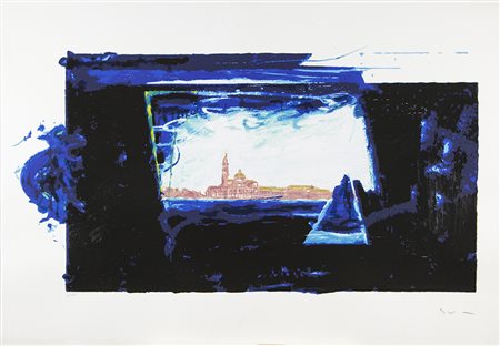 Mario Schifano Homs 1934 – Roma 1998 Serigrafia, collage e smalto su carta...