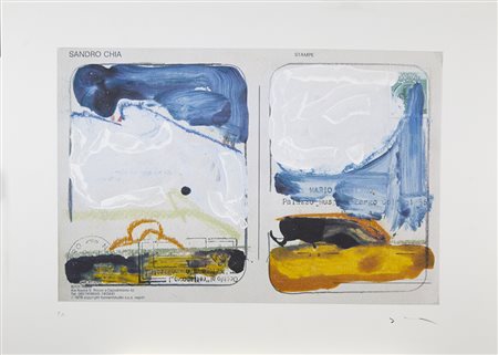 Mario Schifano Homs 1934 – Roma 1998 Serigrafia, collage e smalto su carta...