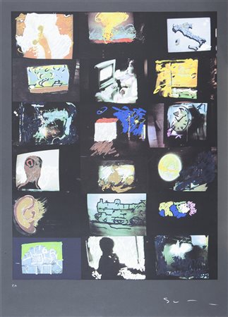 Mario Schifano Homs 1934 – Roma 1998 Serigrafia e smalto su carta esemplare...