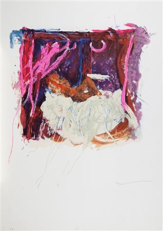 Mario Schifano Homs 1934 – Roma 1998 Serigrafia e smalto su carta esemplare...